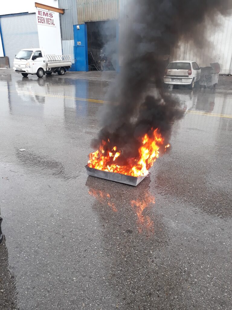 İSG KAPSAMINDA YANGIN TATBİKATIMIZ GERÇEKLEŞTİRİLMİŞTİR.