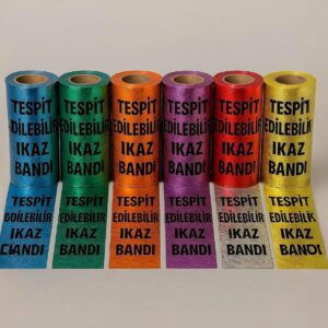 7 farklı renkli tespit edilebilir ikaz bandı 7 farklı renkli tespit edilebilir ikaz bandı